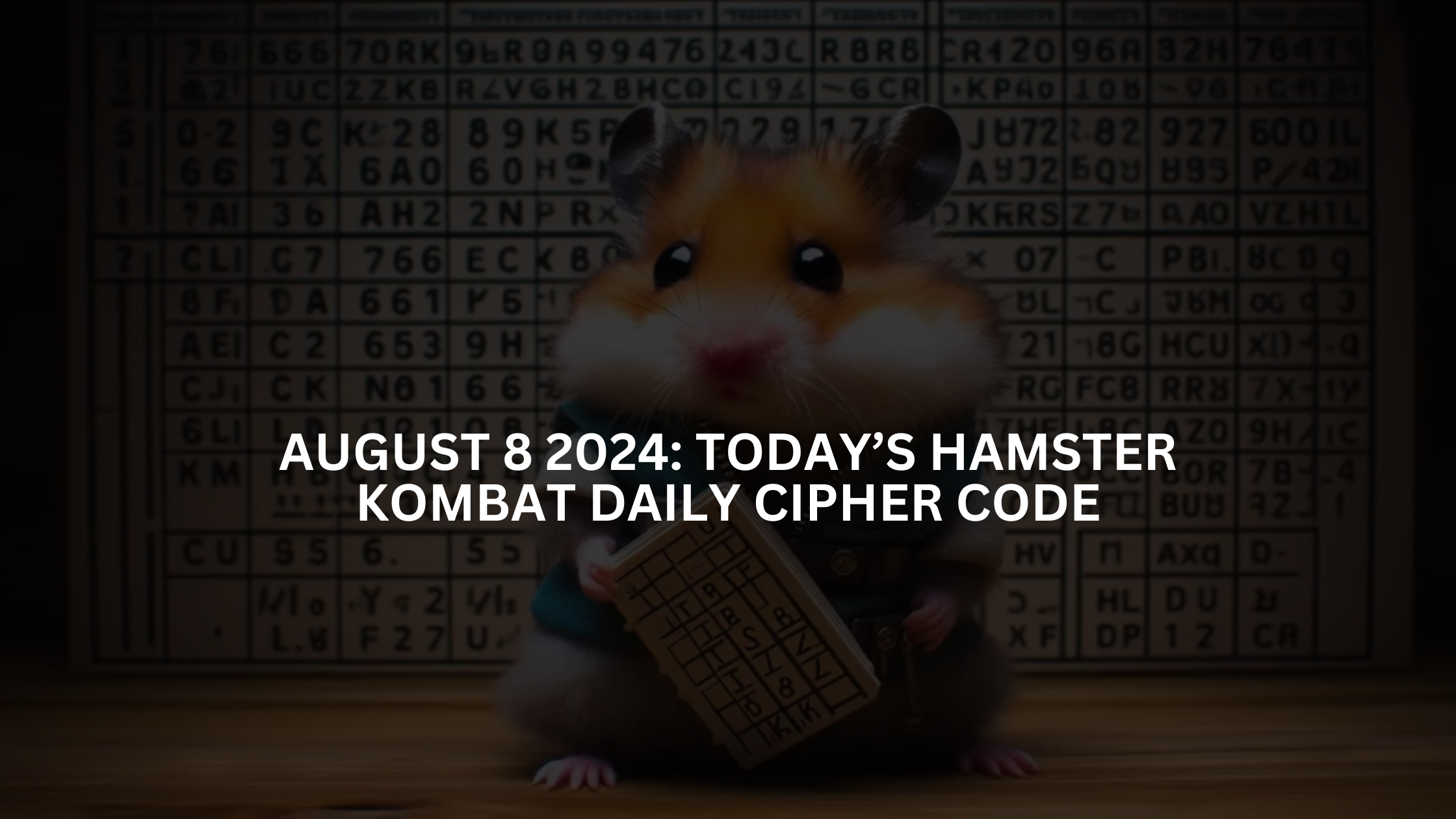 Today’s Hamster Kombat Daily Cipher Code