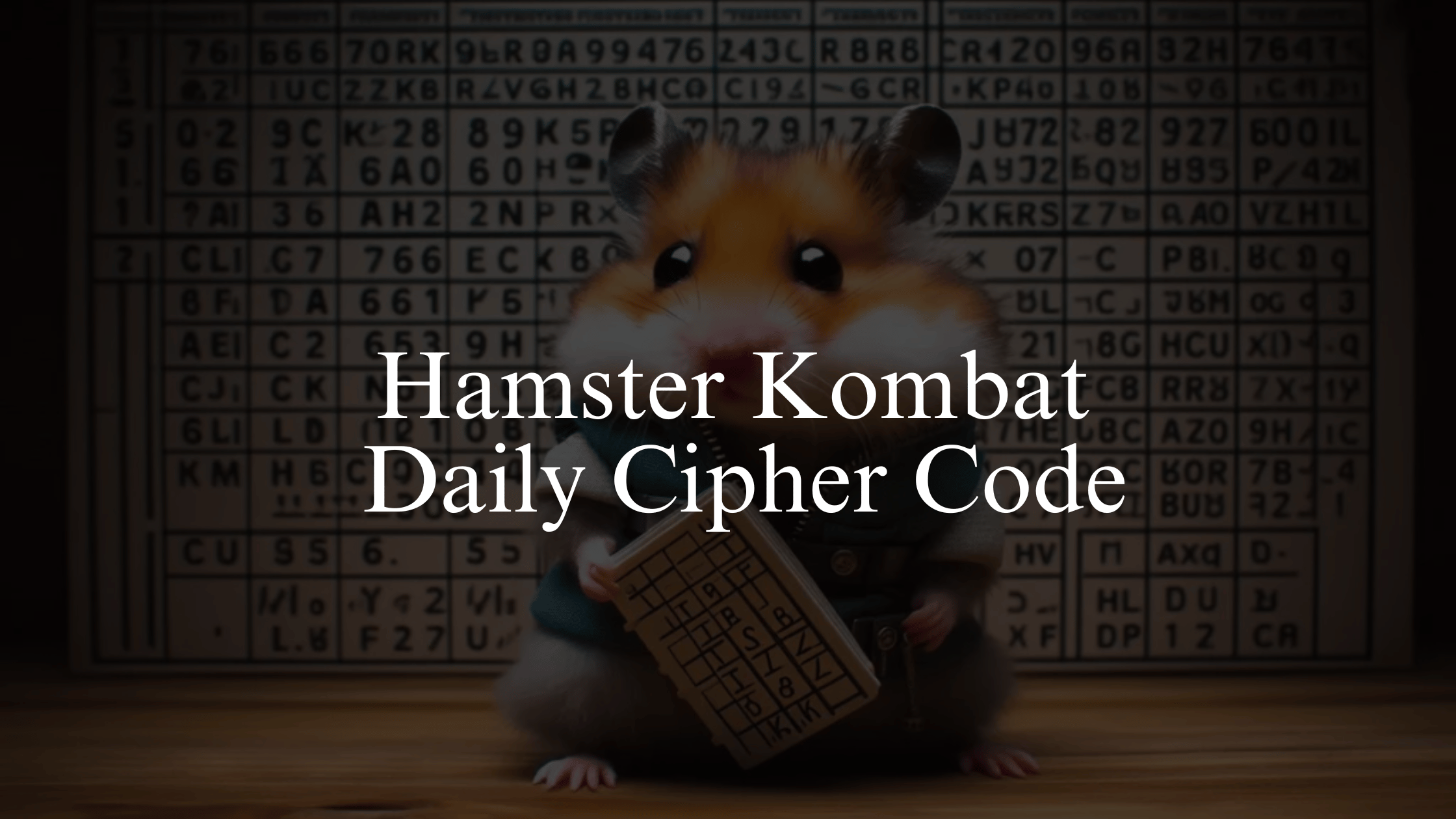 Hamster Kombat Daily Cipher code